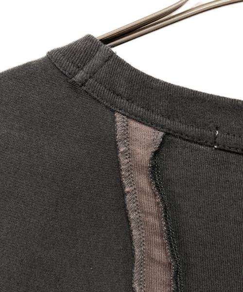NVRFRGT（ネヴァーフォーゲット）NVRFRGT (ネヴァーフォーゲット) 別注 PANELED HALF SLEEVE T-SHIRT グレー サイズ:2の古着・服飾アイテム