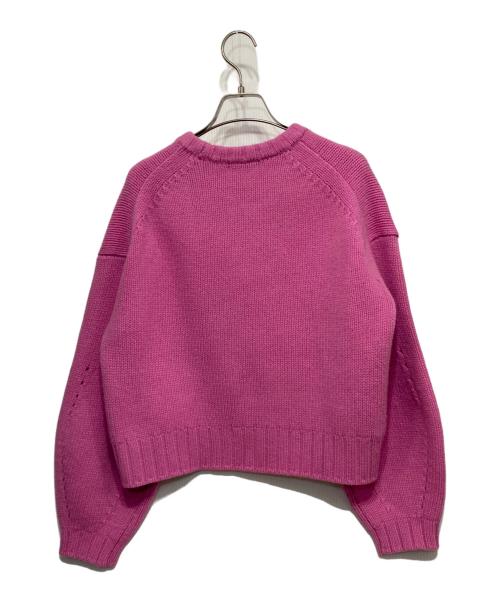 allureville（アルアバイル）allureville (アルアバイル) ウールカシミヤランタンスリーブプルオーバー パープル サイズ:2の古着・服飾アイテム