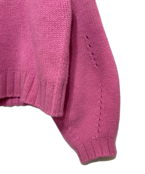 allureville（アルアバイル）allureville (アルアバイル) ウールカシミヤランタンスリーブプルオーバー パープル サイズ:2の古着・服飾アイテム