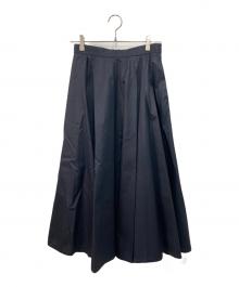 ROPE（ロペ）の古着「ドライコットンフォルムフレアスカート」｜ネイビー