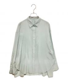Noble（ノーブル）の古着「シルキーコットンニュアンスカラーシャツ」｜グリーン