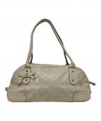 GUCCIグッチ）の古着「グッチシマ ミニボストンバッグ」｜ベージュ