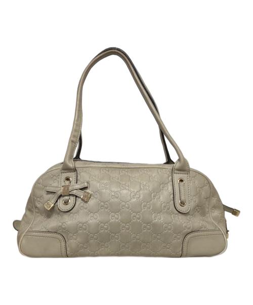 GUCCI（グッチ）GUCCI (グッチ) グッチシマ ミニボストンバッグ ベージュの古着・服飾アイテム
