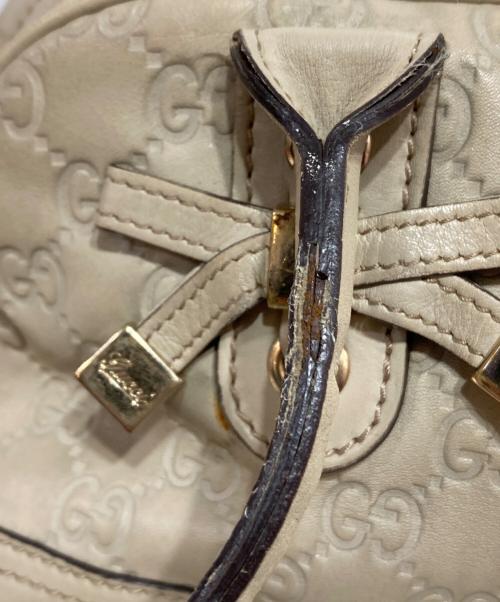 GUCCI（グッチ）GUCCI (グッチ) グッチシマ ミニボストンバッグ ベージュの古着・服飾アイテム