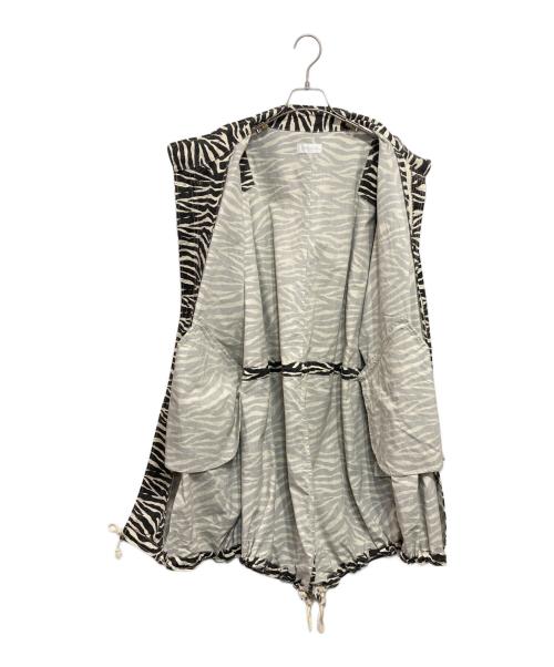 RIVE DROITE（リヴドロワ）RIVE DROITE (リヴドロワ) ゼブラモッズコート ホワイト×ブラック サイズ:Fの古着・服飾アイテム