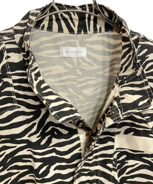 RIVE DROITE（リヴドロワ）RIVE DROITE (リヴドロワ) ゼブラモッズコート ホワイト×ブラック サイズ:Fの古着・服飾アイテム