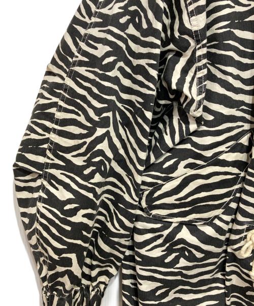 RIVE DROITE（リヴドロワ）RIVE DROITE (リヴドロワ) ゼブラモッズコート ホワイト×ブラック サイズ:Fの古着・服飾アイテム