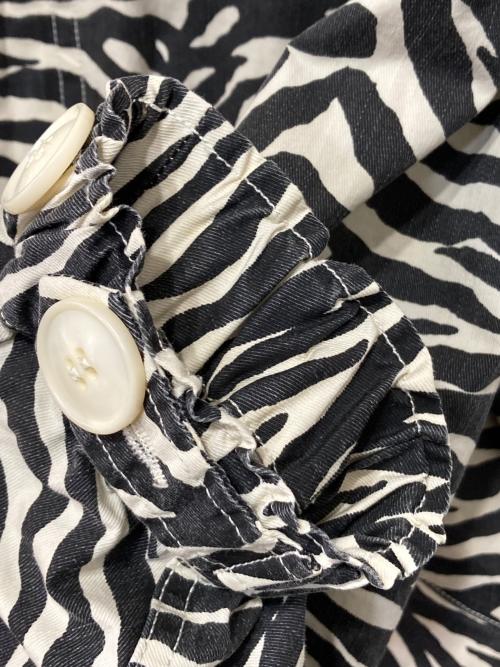 RIVE DROITE（リヴドロワ）RIVE DROITE (リヴドロワ) ゼブラモッズコート ホワイト×ブラック サイズ:Fの古着・服飾アイテム