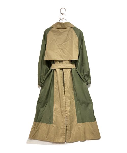 EMMEL REFINES（エメル リファインズ）EMMEL REFINES (エメル リファインズ) ロングコート カーキ×ベージュ サイズ:Mの古着・服飾アイテム