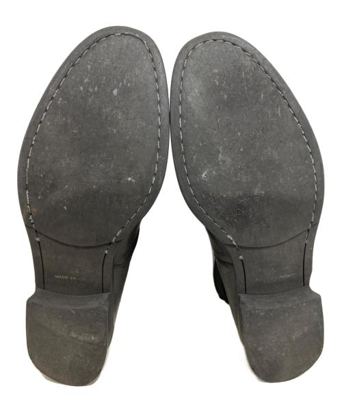 NO ID.（ノーアイディー）NO ID. (ノーアイディー) キップスムースバックZIPドレープブーツ ブラック サイズ:44の古着・服飾アイテム