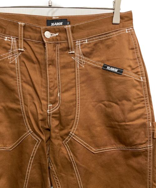 X-LARGE（エクストララージ）X-LARGE (エクストララージ) CONTRAST STITCH WORK PANTS ブラウン サイズ:32の古着・服飾アイテム