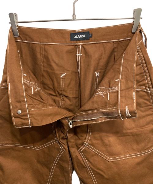 X-LARGE（エクストララージ）X-LARGE (エクストララージ) CONTRAST STITCH WORK PANTS ブラウン サイズ:32の古着・服飾アイテム