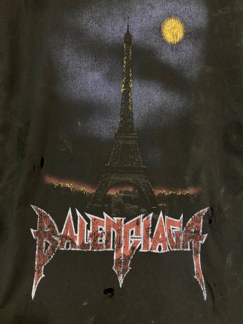 BALENCIAGA（バレンシアガ）BALENCIAGA (バレンシアガ) PARIS MOON TEE ブラック サイズ:Lの古着・服飾アイテム
