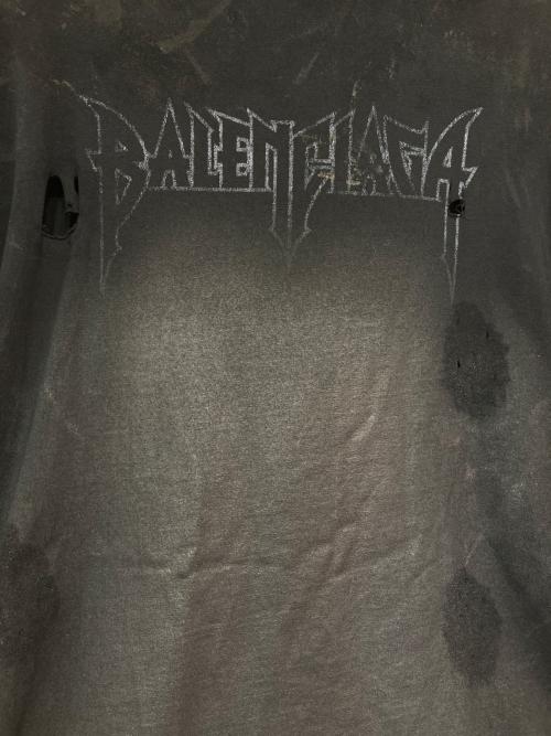 BALENCIAGA（バレンシアガ）BALENCIAGA (バレンシアガ) PARIS MOON TEE ブラック サイズ:Lの古着・服飾アイテム