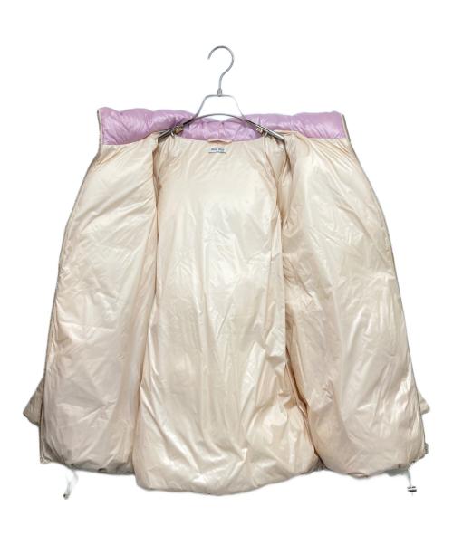 MIU MIU（ミュウミュウ）MIU MIU (ミュウミュウ) 星型パッチダウンジャケット パープル×ライトピンク サイズ:38の古着・服飾アイテム