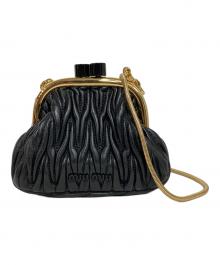 MIU MIU（ミュウミュウ）の古着「ベル-ナッペレザーバッグ」｜ブラック