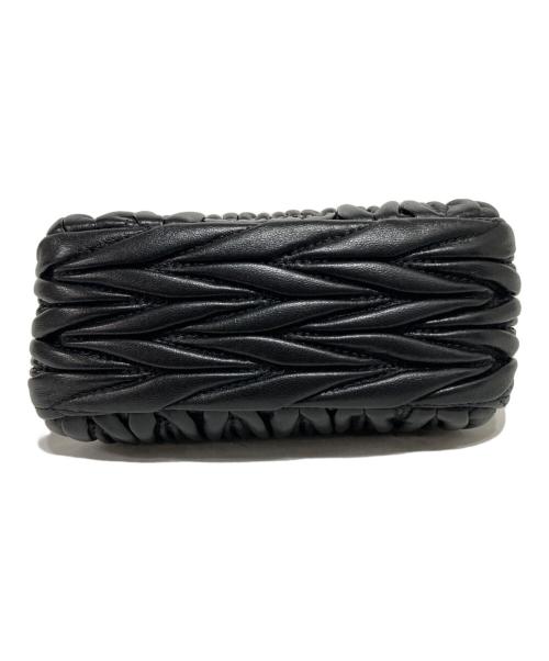 MIU MIU（ミュウミュウ）MIU MIU (ミュウミュウ) ベル-ナッペレザーバッグ ブラックの古着・服飾アイテム