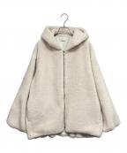 INTIMITEアンティミテ）の古着「エコファージップフーディ ボアブルゾン」｜アイボリー