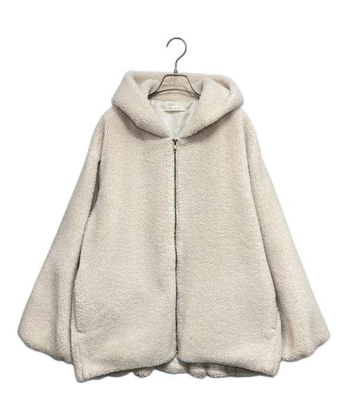 INTIMITE（アンティミテ）iNtimite (アンティミテ) エコファージップフーディ ボアブルゾン アイボリー サイズ:Fの古着・服飾アイテム