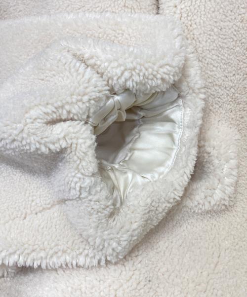 INTIMITE（アンティミテ）iNtimite (アンティミテ) エコファージップフーディ ボアブルゾン アイボリー サイズ:Fの古着・服飾アイテム