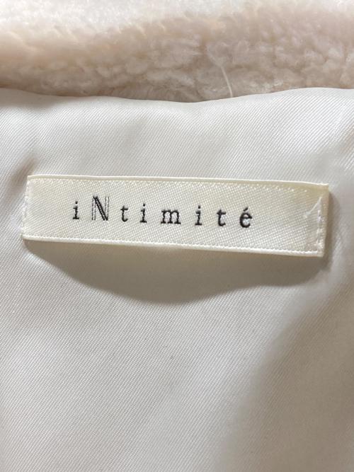INTIMITE（アンティミテ）iNtimite (アンティミテ) エコファージップフーディ ボアブルゾン アイボリー サイズ:Fの古着・服飾アイテム