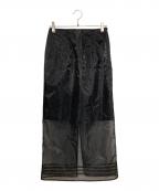 HER LIP TOハーリップトゥ）の古着「Organza-Layered Sheer Skirt」｜ブラック