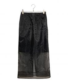HER LIP TO（ハーリップトゥ）の古着「Organza-Layered Sheer Skirt」｜ブラック