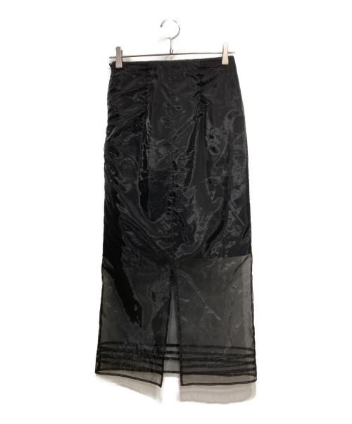 HER LIP TO（ハーリップトゥ）HER LIP TO (ハーリップトゥ) Organza-Layered Sheer Skirt ブラック サイズ:Sの古着・服飾アイテム
