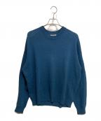 AURALEEオーラリー）の古着「CORKSCREW YARN KNIT P/O」｜ブルー