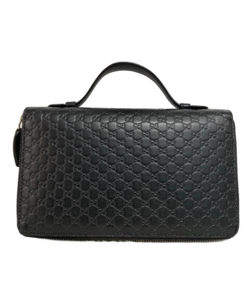 GUCCI（グッチ）GUCCI (グッチ) マイクログッチシマトラベルドキュメントケース ブラックの古着・服飾アイテム