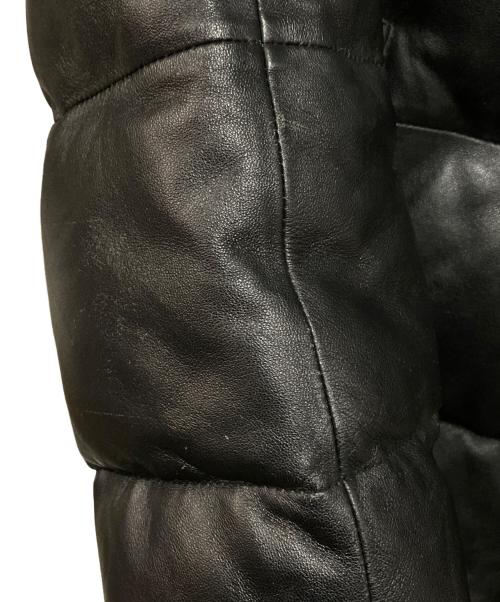 SLOW（スロウ）SLOW (スロウ) ラムレザー グースダウンジャケット ブラック サイズ:Ｍの古着・服飾アイテム