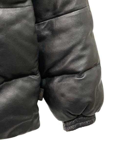 SLOW（スロウ）SLOW (スロウ) ラムレザー グースダウンジャケット ブラック サイズ:Ｍの古着・服飾アイテム