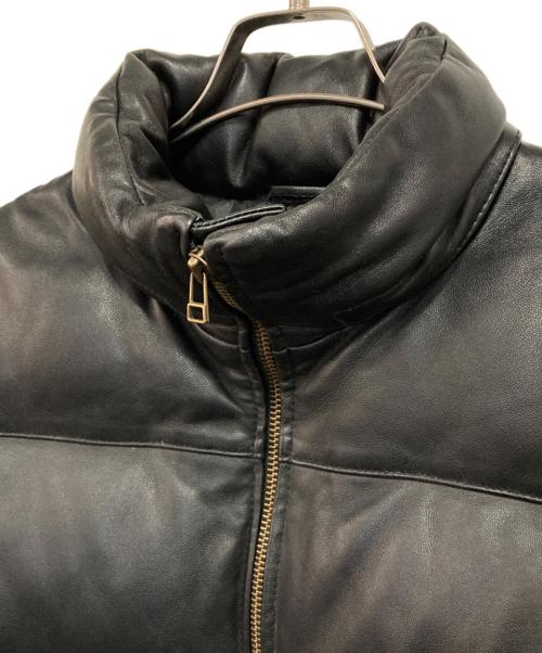 SLOW（スロウ）SLOW (スロウ) ラムレザー グースダウンジャケット ブラック サイズ:Ｍの古着・服飾アイテム