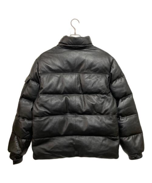 SLOW（スロウ）SLOW (スロウ) ラムレザー グースダウンジャケット ブラック サイズ:Ｍの古着・服飾アイテム