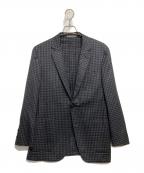 CANALIカナーリ）の古着「千鳥格子テーラードジャケット」｜グレー