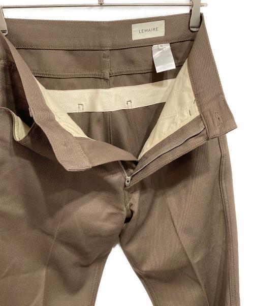 LEMAIRE（ルメール）LEMAIRE (ルメール) センタープレススラックス ブラウン サイズ:46の古着・服飾アイテム