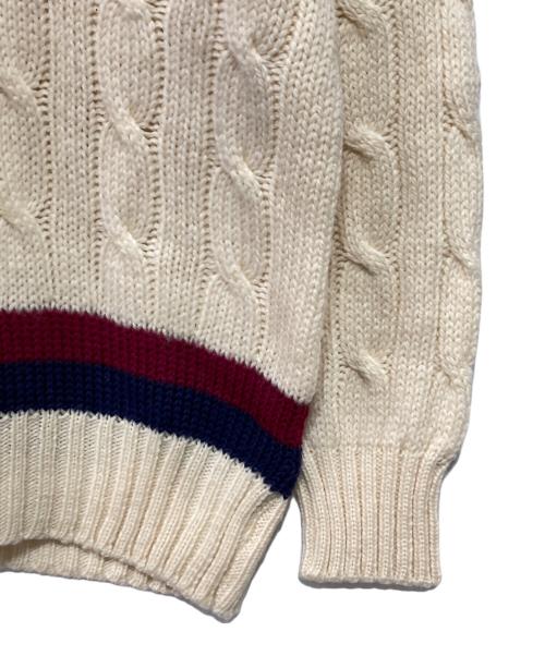 BROOKS BROTHERS（ブルックスブラザーズ）BROOKS BROTHERS (ブルックスブラザーズ) チルデンニットセーター レッド×アイボリー サイズ:46の古着・服飾アイテム