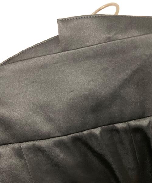 ASTRAET（アストラット）ASTRAET (アストラット) サテン フラップポケット タイトスカート ブラックの古着・服飾アイテム