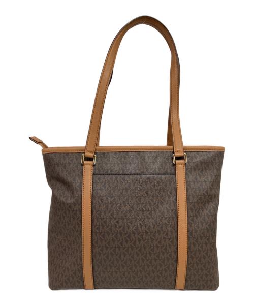 MICHAEL KORS（マイケル・コース）MICHAEL KORS (マイケル・コース) トートバッグ ブラウン×ベージュの古着・服飾アイテム