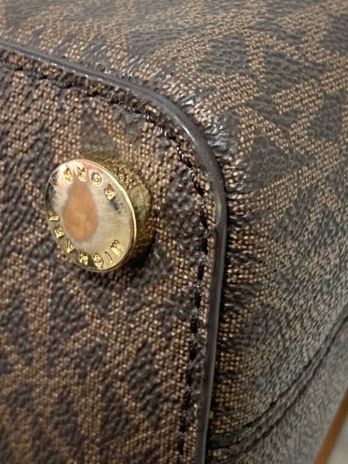 MICHAEL KORS（マイケル・コース）MICHAEL KORS (マイケル・コース) トートバッグ ブラウン×ベージュの古着・服飾アイテム