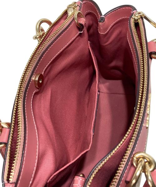 COACH（コーチ）COACH (コーチ) シグネチャー ミニ ブルック ハンドバッグ ピンクベージュの古着・服飾アイテム
