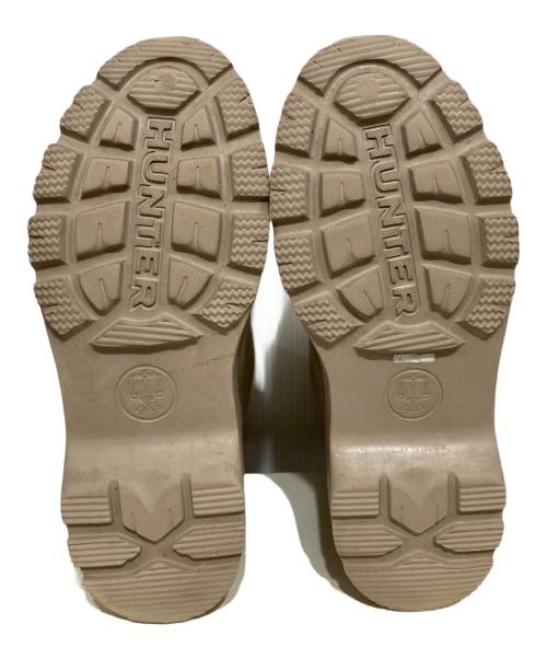 HUNTER（ハンター）HUNTER (ハンター) エクスプローラー アンクル ジップ フラットフォームブーツ ベージュ サイズ:38の古着・服飾アイテム