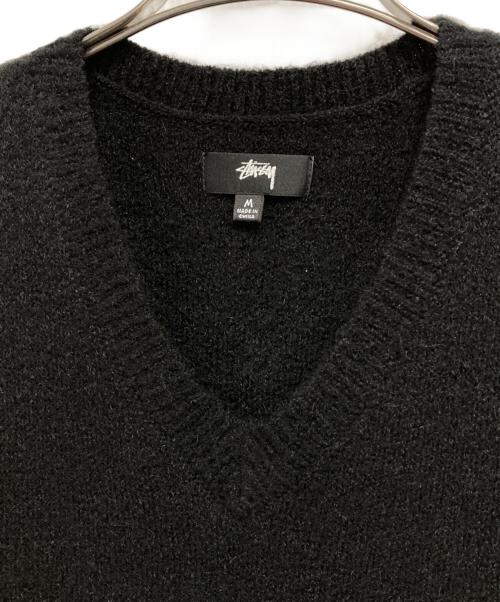 stussy（ステューシー）stussy (ステューシー) BRUSHED MOHAIR VEST ブラック サイズ:Mの古着・服飾アイテム
