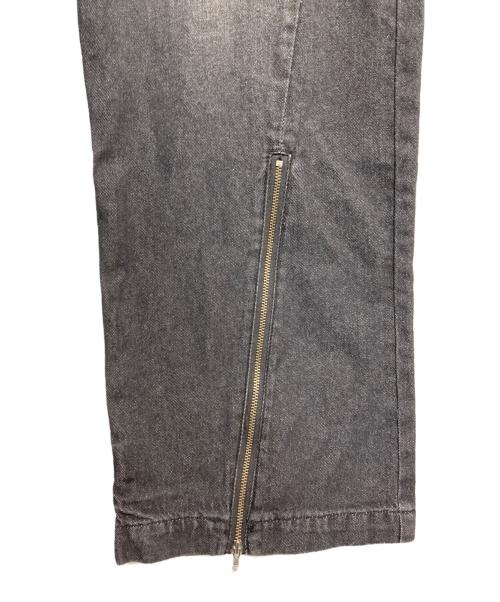 MURUA（ムルーア）MURUA (ムルーア) ジップヘムカーゴデニムパンツ ブラック サイズ:1の古着・服飾アイテム