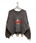 MAISONPRINCEメゾンプリンス）の古着「ドルマンスリーブ サイドライン Vネック ニット」｜グレー