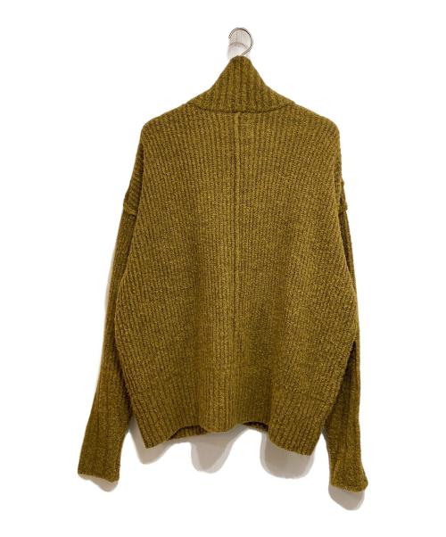 VIAVANDA（ヴィアヴァンダ）viavanda (ヴィアヴァンダ) DOUBLE ZIP WOOL KNIT CARDIGAN カーキ サイズ:Fの古着・服飾アイテム