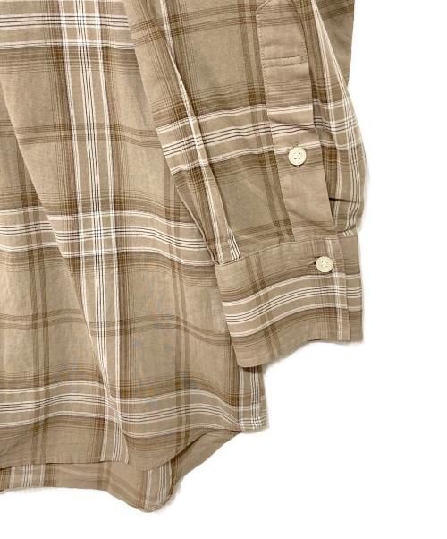 Spick and Span（スピック＆スパン）Spick and Span (スピック＆スパン) コットンボイルチェックシャツ ベージュ サイズ:-の古着・服飾アイテム