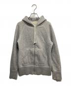 DRAWERドゥロワー）の古着「ツリウラケジップパーカー」｜ライトグレー