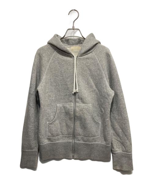 DRAWER（ドゥロワー）DRAWER (ドゥロワー) ツリウラケジップパーカー ライトグレー サイズ:40の古着・服飾アイテム