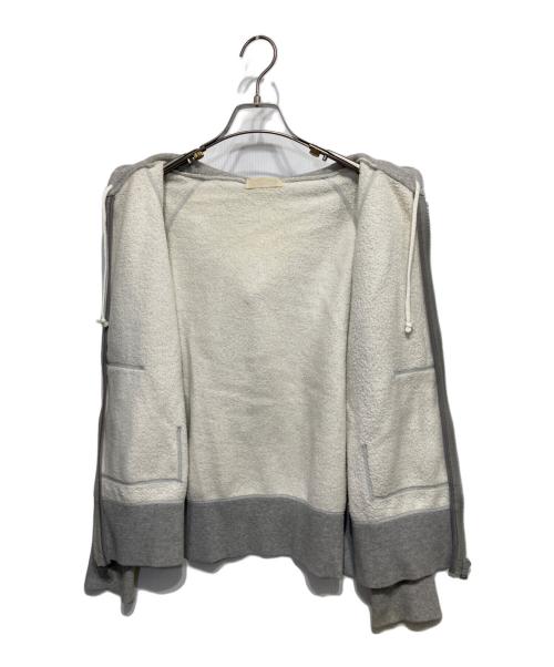 DRAWER（ドゥロワー）DRAWER (ドゥロワー) ツリウラケジップパーカー ライトグレー サイズ:40の古着・服飾アイテム